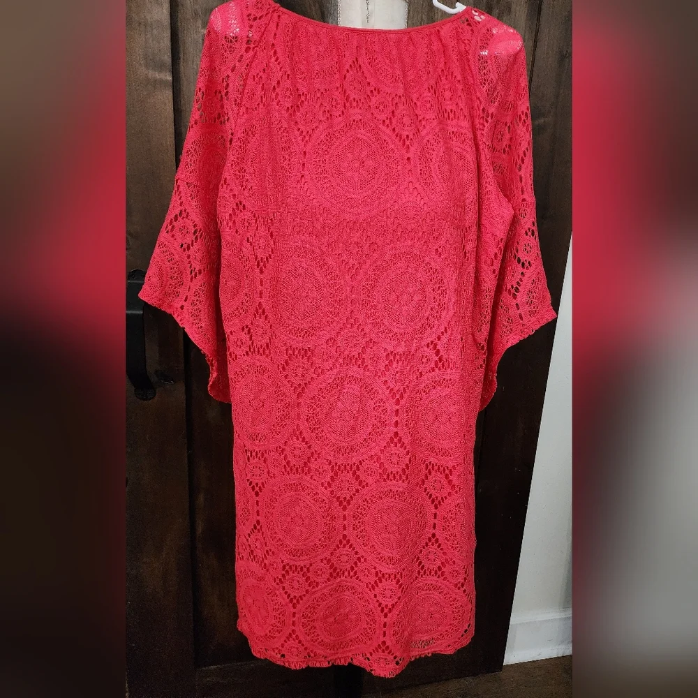 Preowned Tacera, size large,‎ women's lace dress - Picture 2 of 7